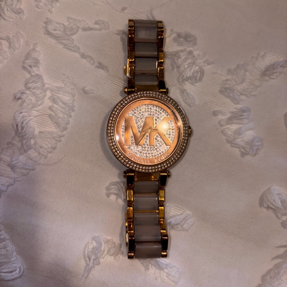 Michael Kors Gold and Brown Watch